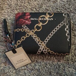 NWT Dana Buchman Floral Chain Wallet
